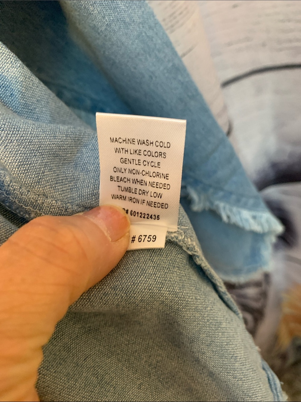 Frayed Light Blue Denim Draped Vest by - Picture 4 of 7